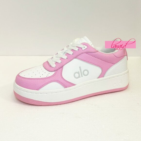 NEW Alo Recovery Mode Sneakers Pink White Contrast Colorblock Athletic Shoes 5.5 - Picture 8 of 16